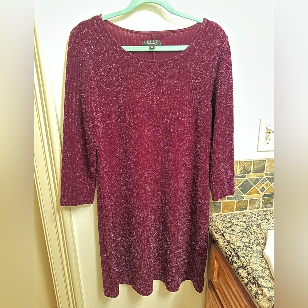 Burgundy dress